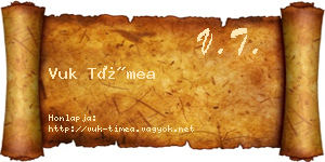 Vuk Tímea névjegykártya